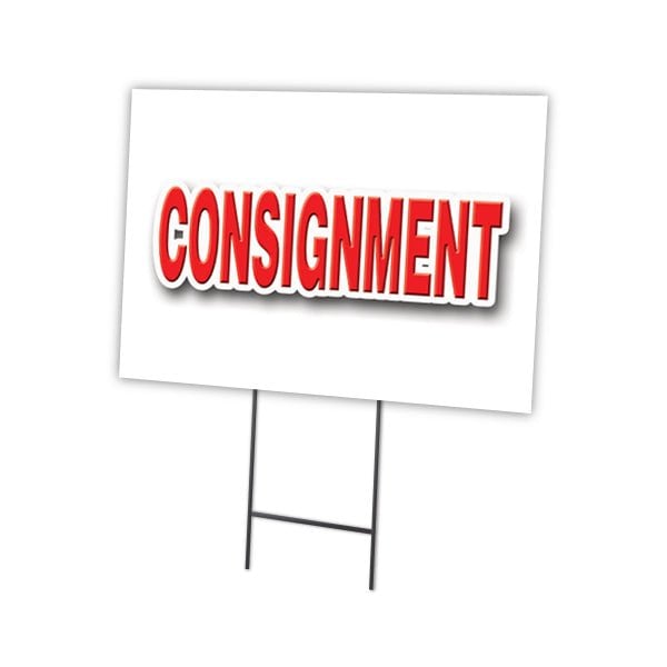 Signmission Consignment Yard Sign & Stake outdoor plastic coroplast window, C-1824-DS-Consignment C-1824-DS-Consignment - main